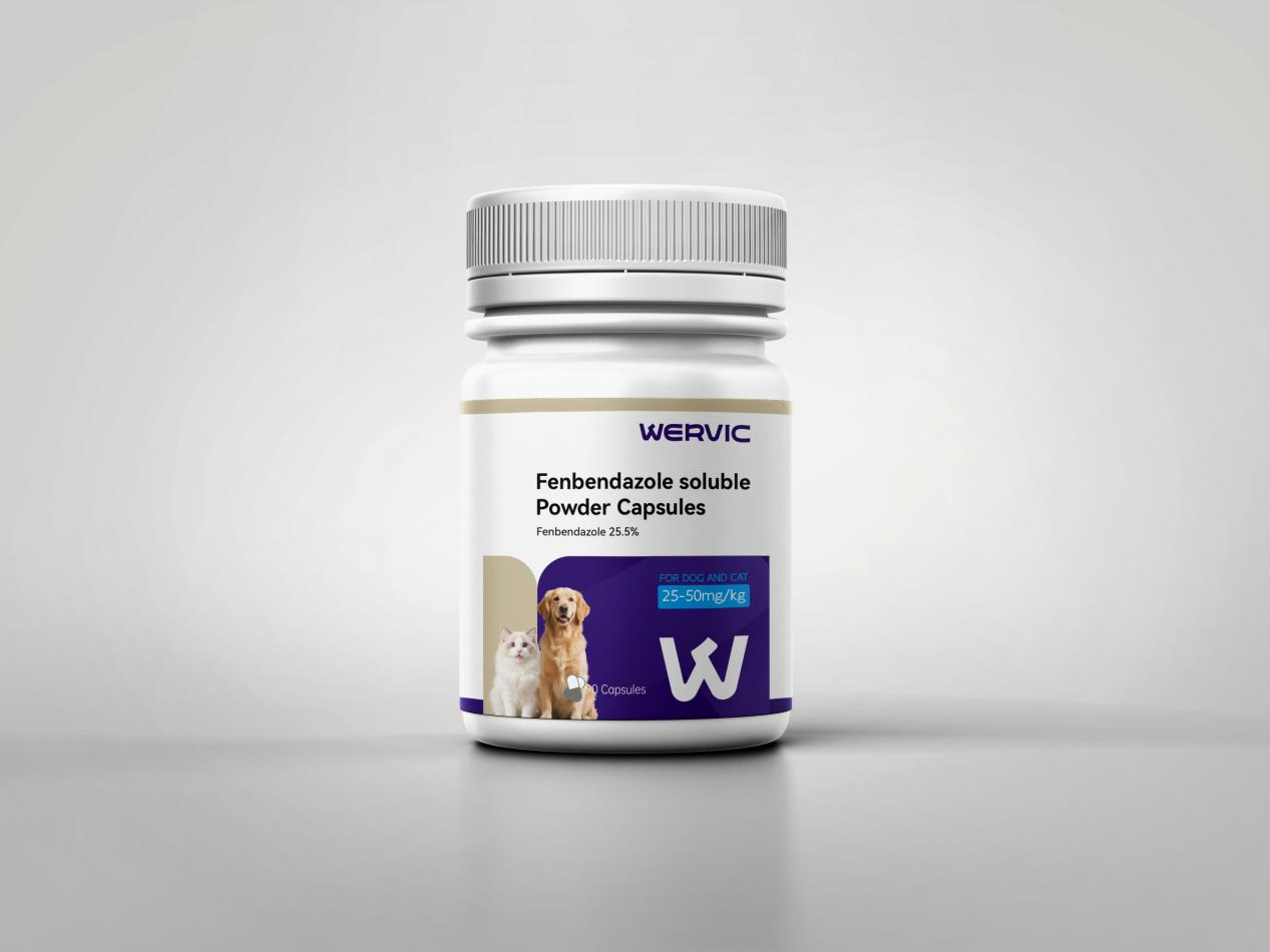 Fenbendazole soluble powder capsule for cat and dog