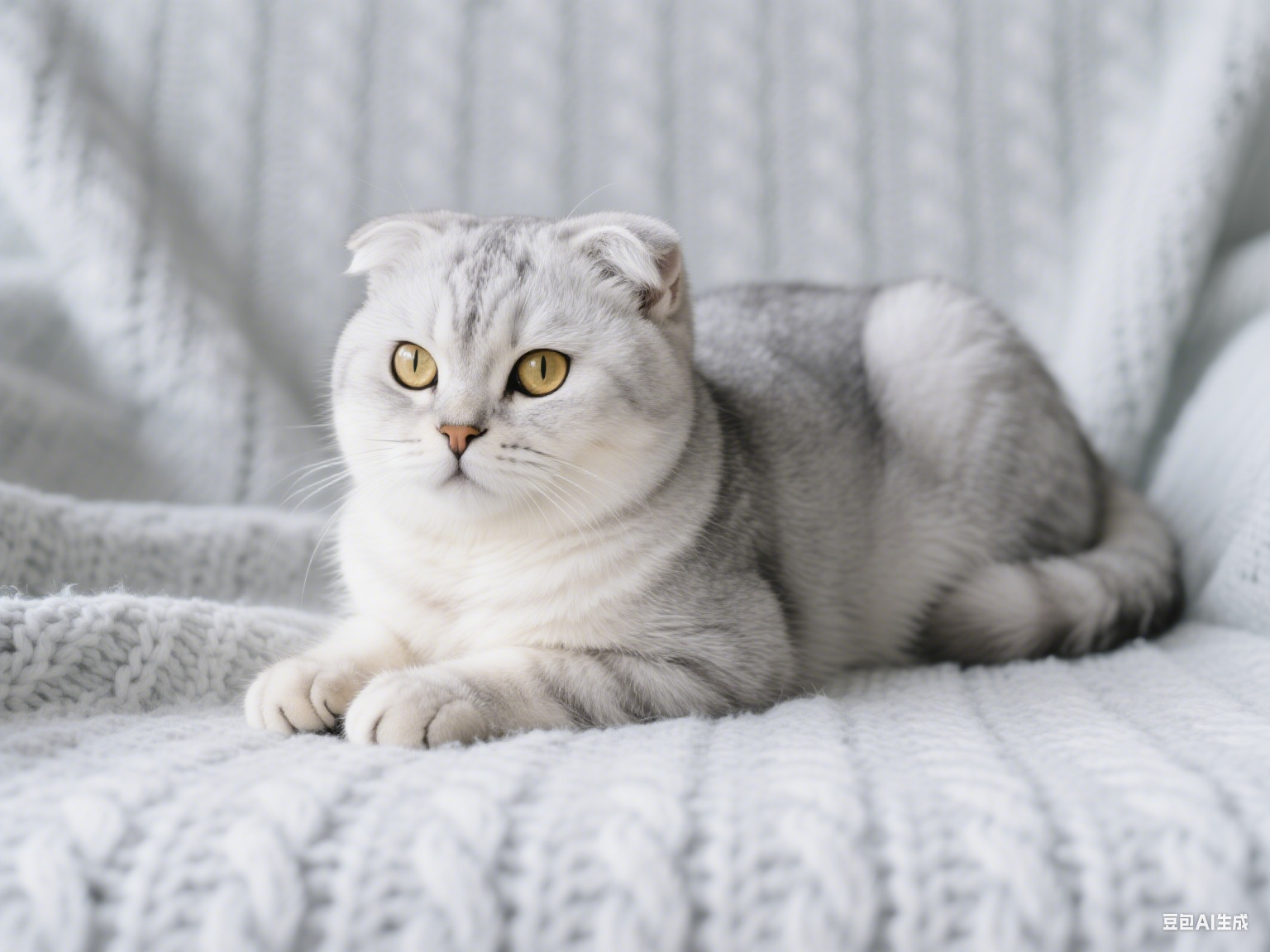 Scottish Fold eared Cat The Fold Grinding Behind its Cute Appearance